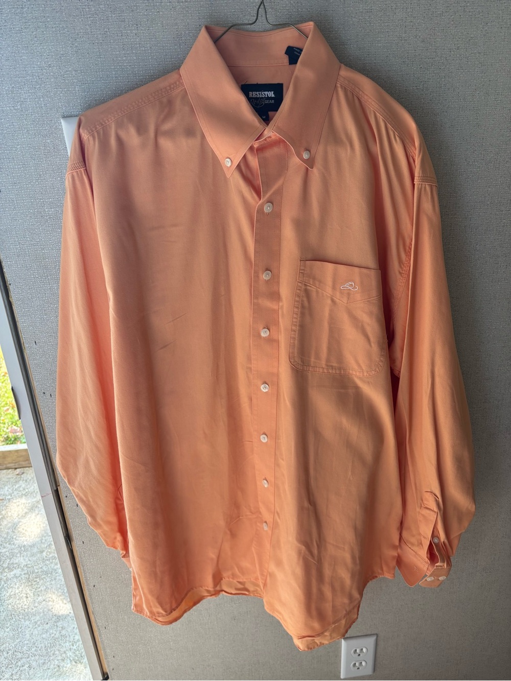 Resistol Rodeo Gear Orange Button Up Shirt